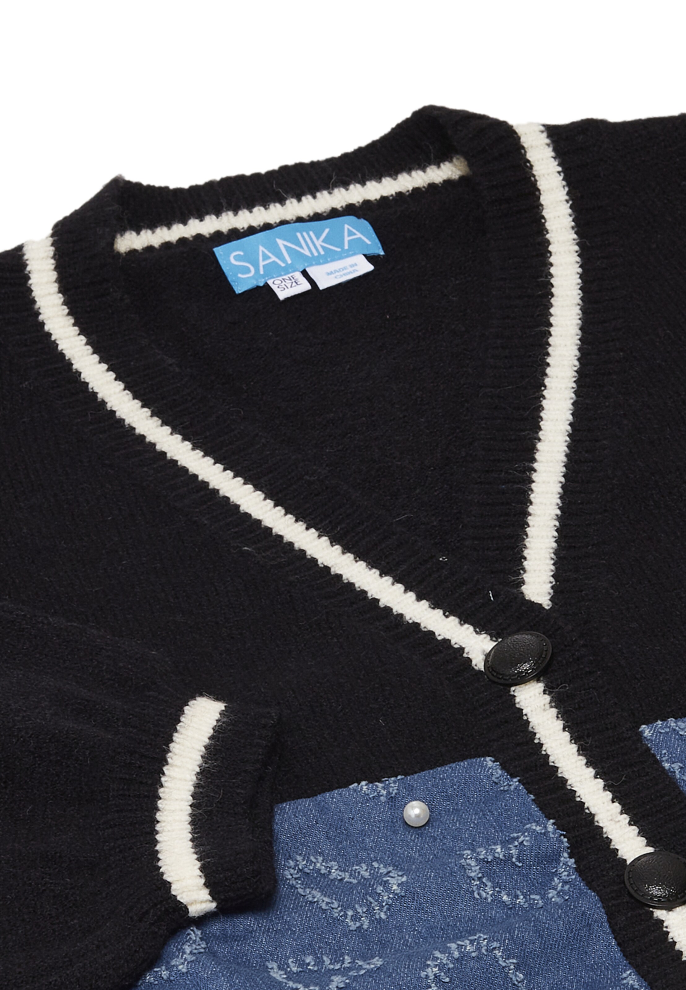 SANIKA Strickjacke in Blau