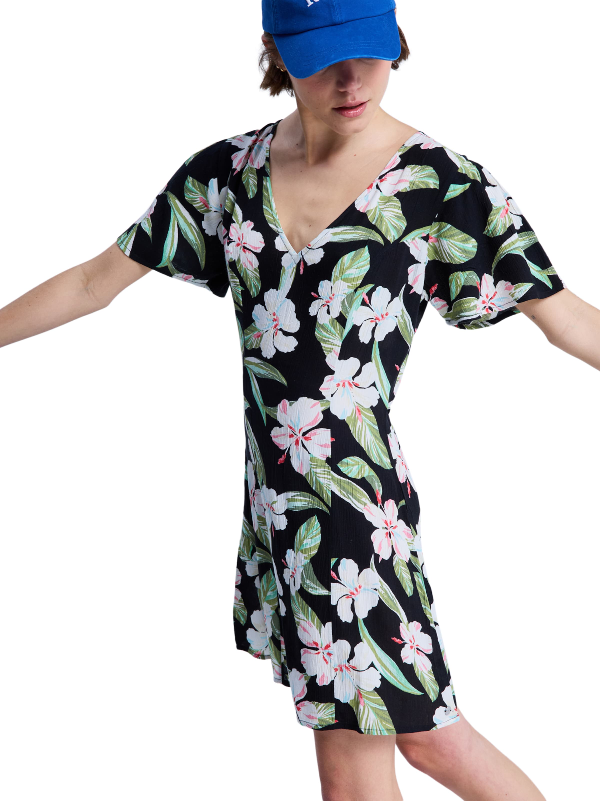 ROXY Kleid 'Fresh Breeze Mini' in Schwarz