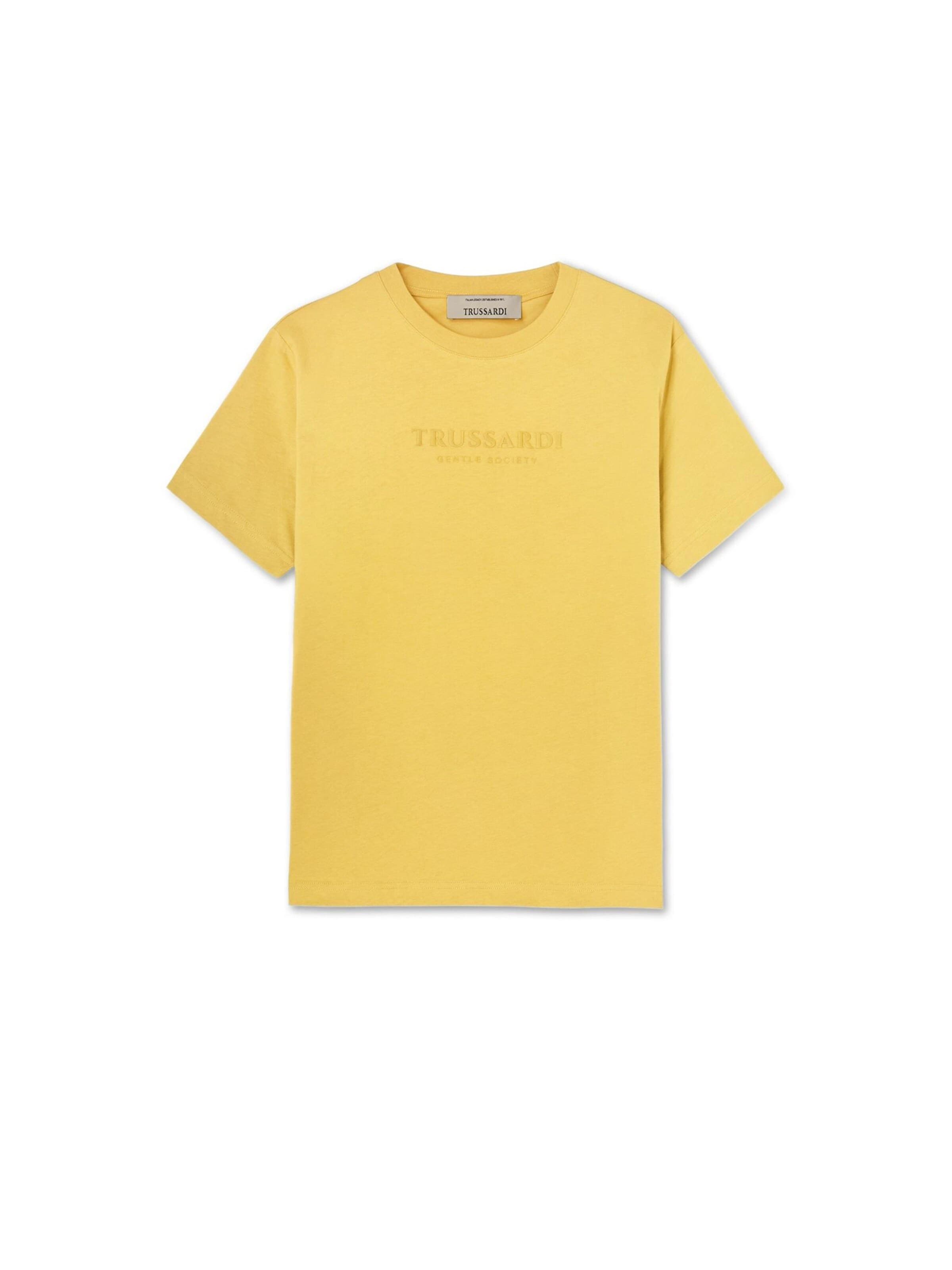 Trussardi Shirt in Geel: voorkant