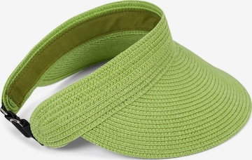 styleBREAKER Cap 'Papierstroh Visor Cap Einfarbig' in Grün: Vorderseite