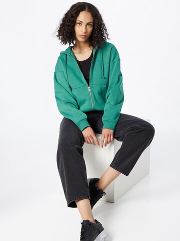 WEEKDAY Zip-Up Hoodie in Green