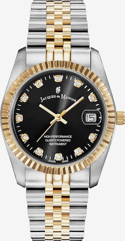 Montre à affichage analogique Jacques du Manoir en argent : devant