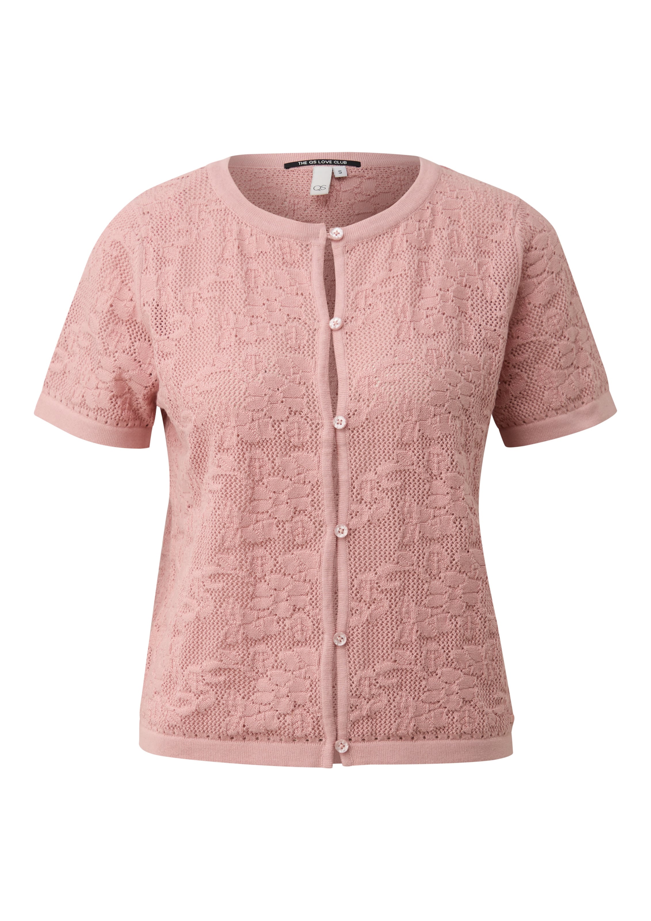 Cardigan QS en rose : devant