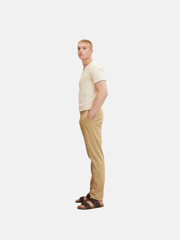 TOM TAILOR Slimfit Chinobyxa i beige