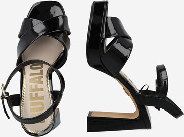 BUFFALO Páskové sandály 'CHERRY' – černá