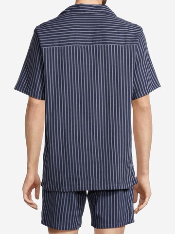 SEIDENSTICKER Pyjama kurz 'Classic Twill' in Blau