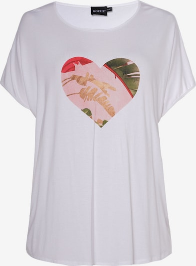 GOZZIP Shirt in grau / pink / weiß, Produktansicht