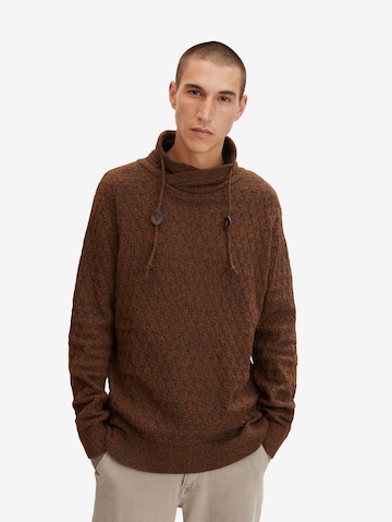 TOM TAILOR Sweater in Brown: front