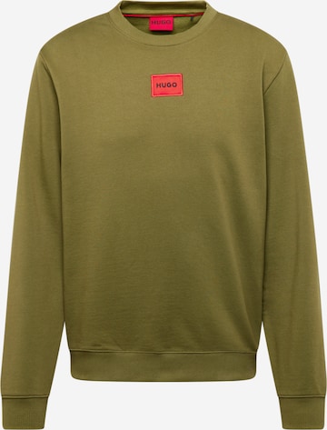 HUGO Sweatshirt 'Diragol212' in Groen: voorkant