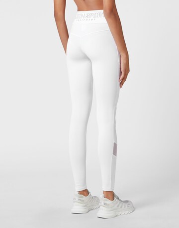 Plein Sport - Skinny Leggings 'Statement' en blanco