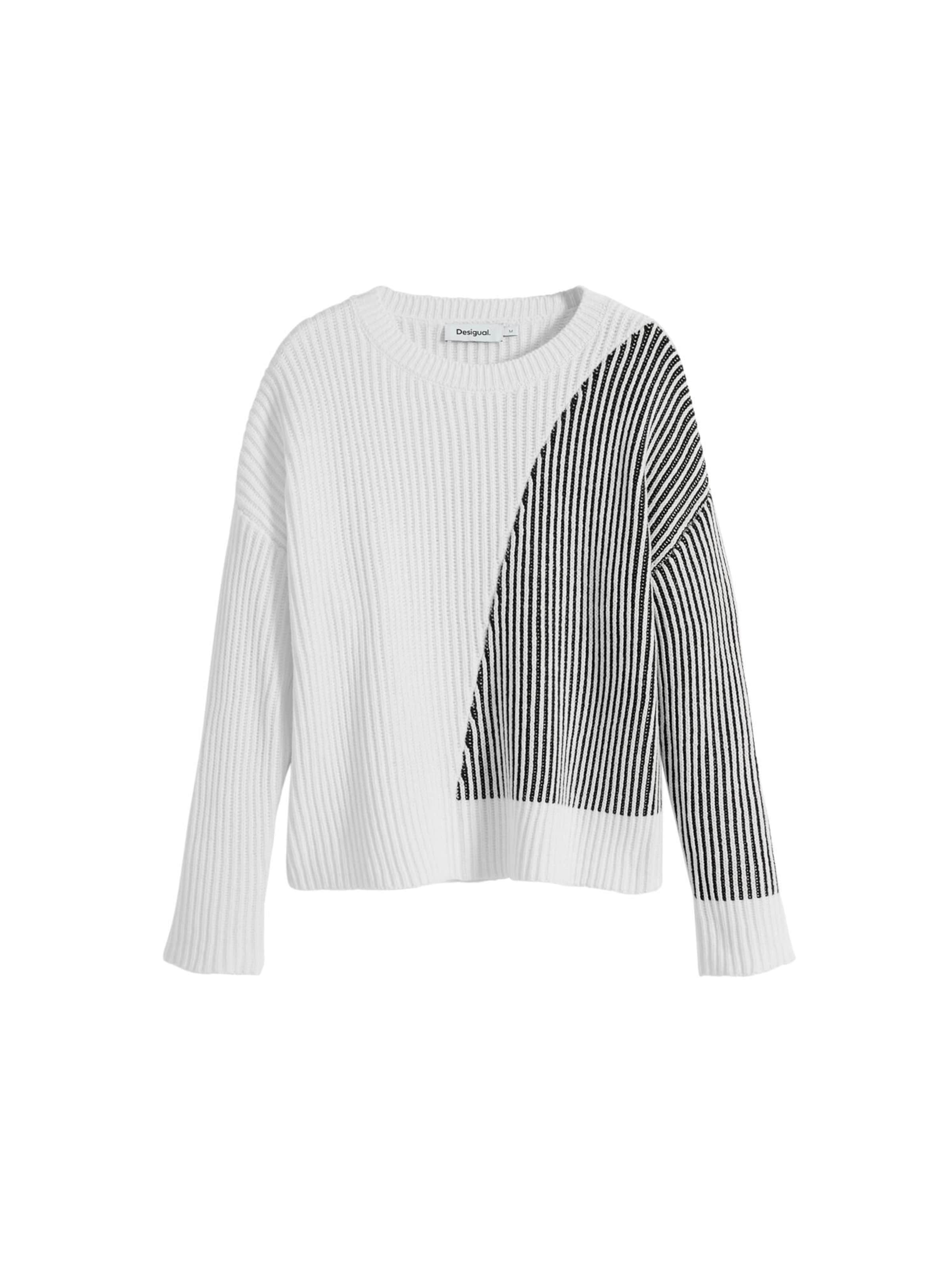 Pulover de la Desigual pe alb: față