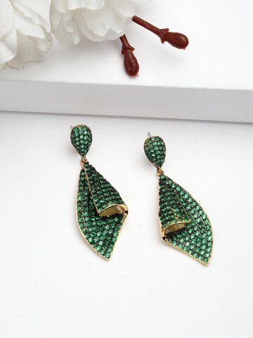 AVANT-GARDE PARIS Ohrringe 'Helenaa' in Grün