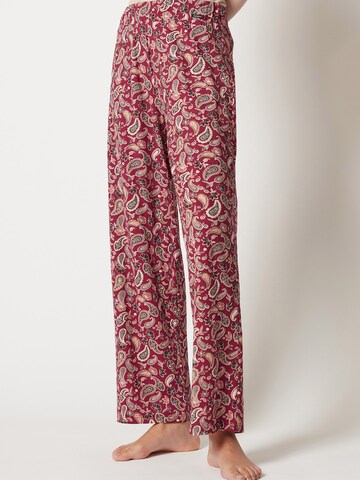 Skiny Spodnie od piżamy w kolorze czerwony: przód