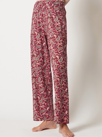 Pantalon de pyjama Skiny en rouge : devant