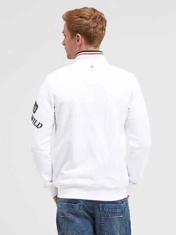 CAMP DAVID Zip-Up Hoodie in White