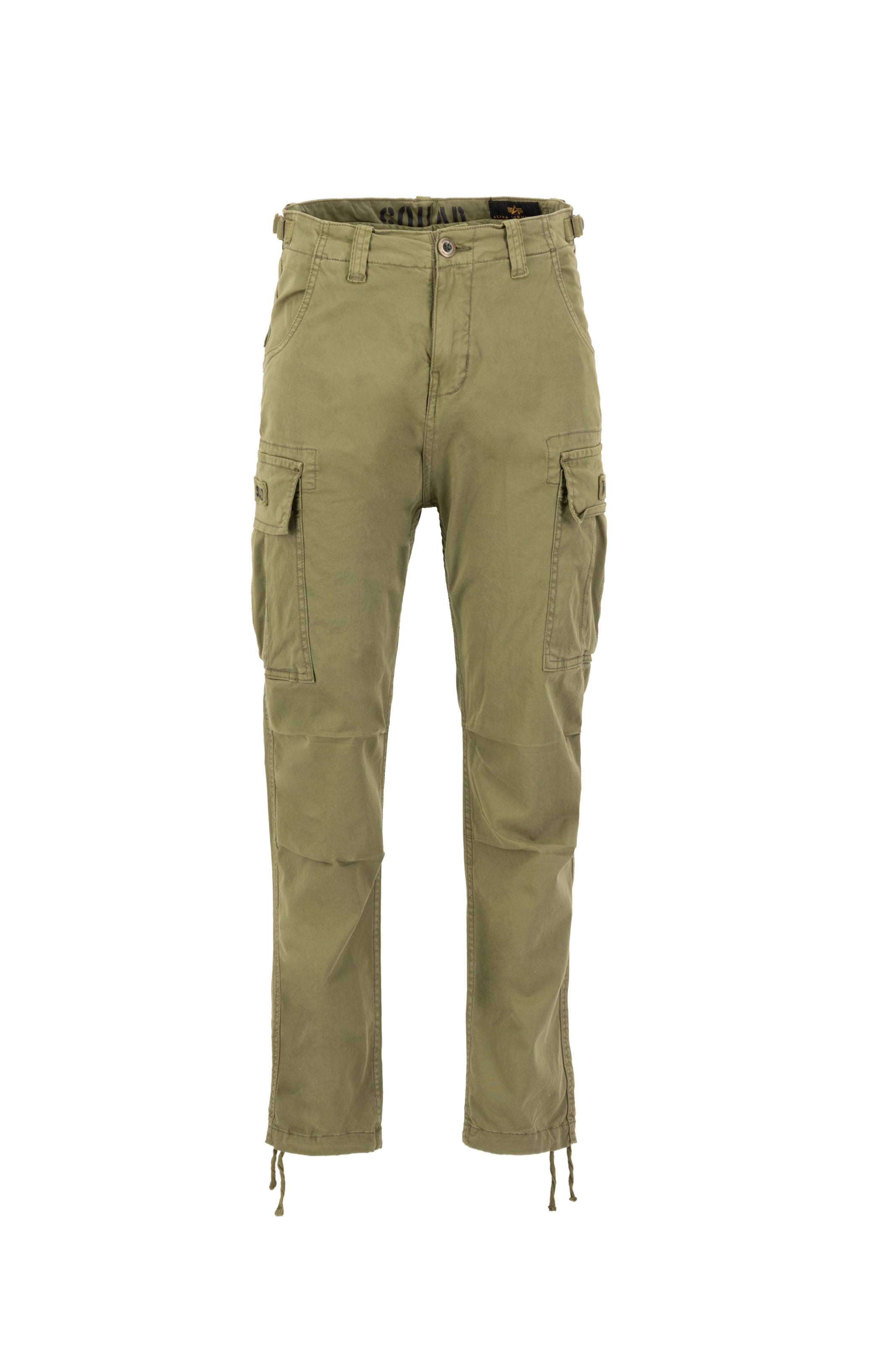 ALPHA INDUSTRIES Cargobroek 'Squad' in Groen: voorkant