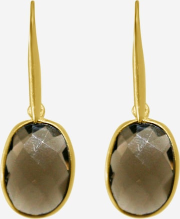 Gemshine Earrings 'OVAL' in Gold: front