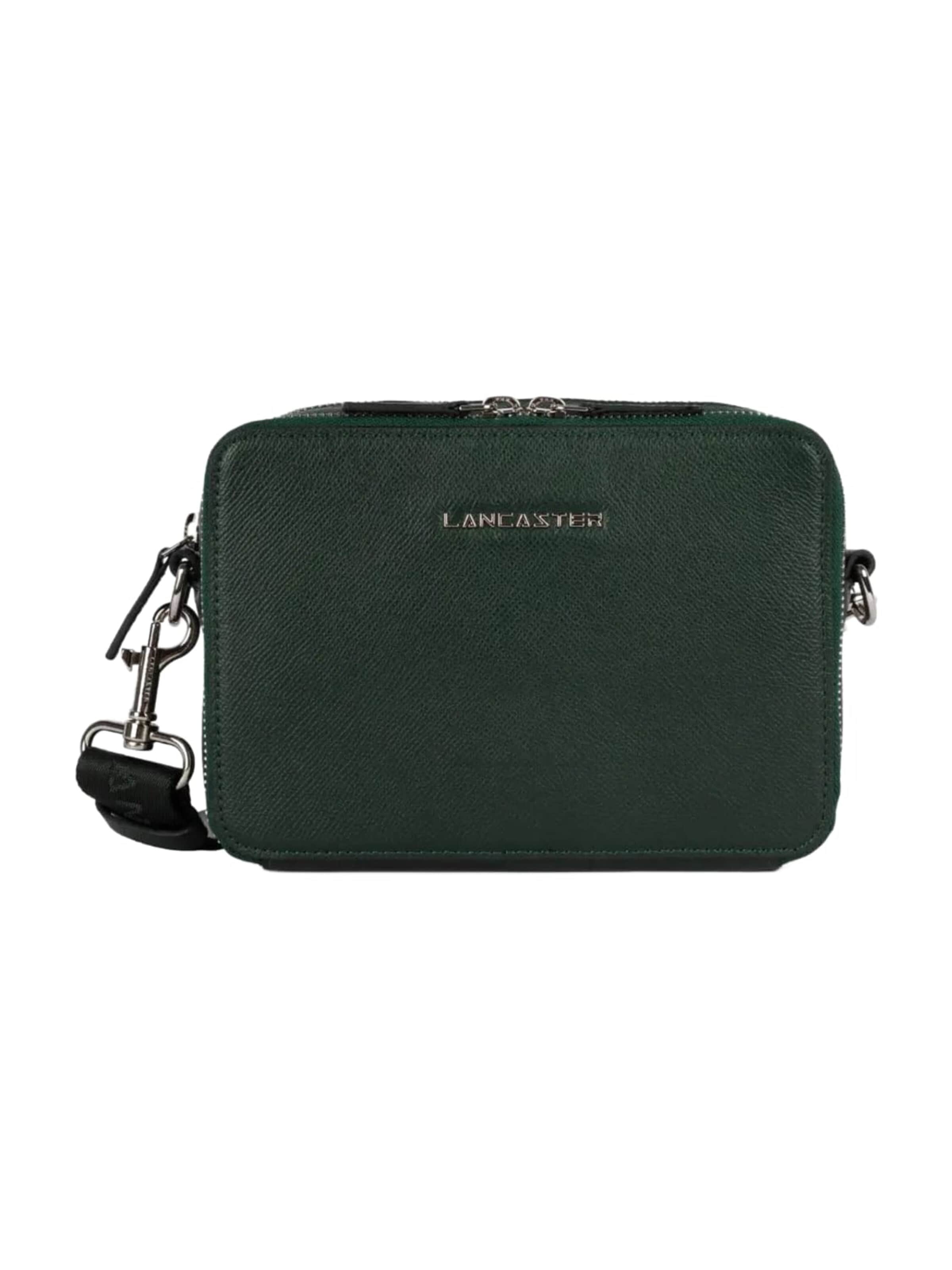 zaļš LANCASTER Paris Rokassomiņa 'Sacoche Double Zip Delphino S Vert Foncé': no priekšpuses