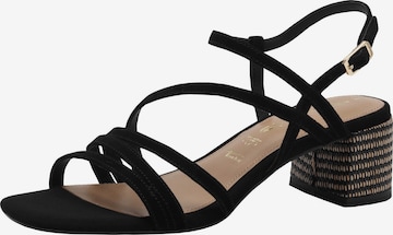 Tamaris Strap sandal in Black: front