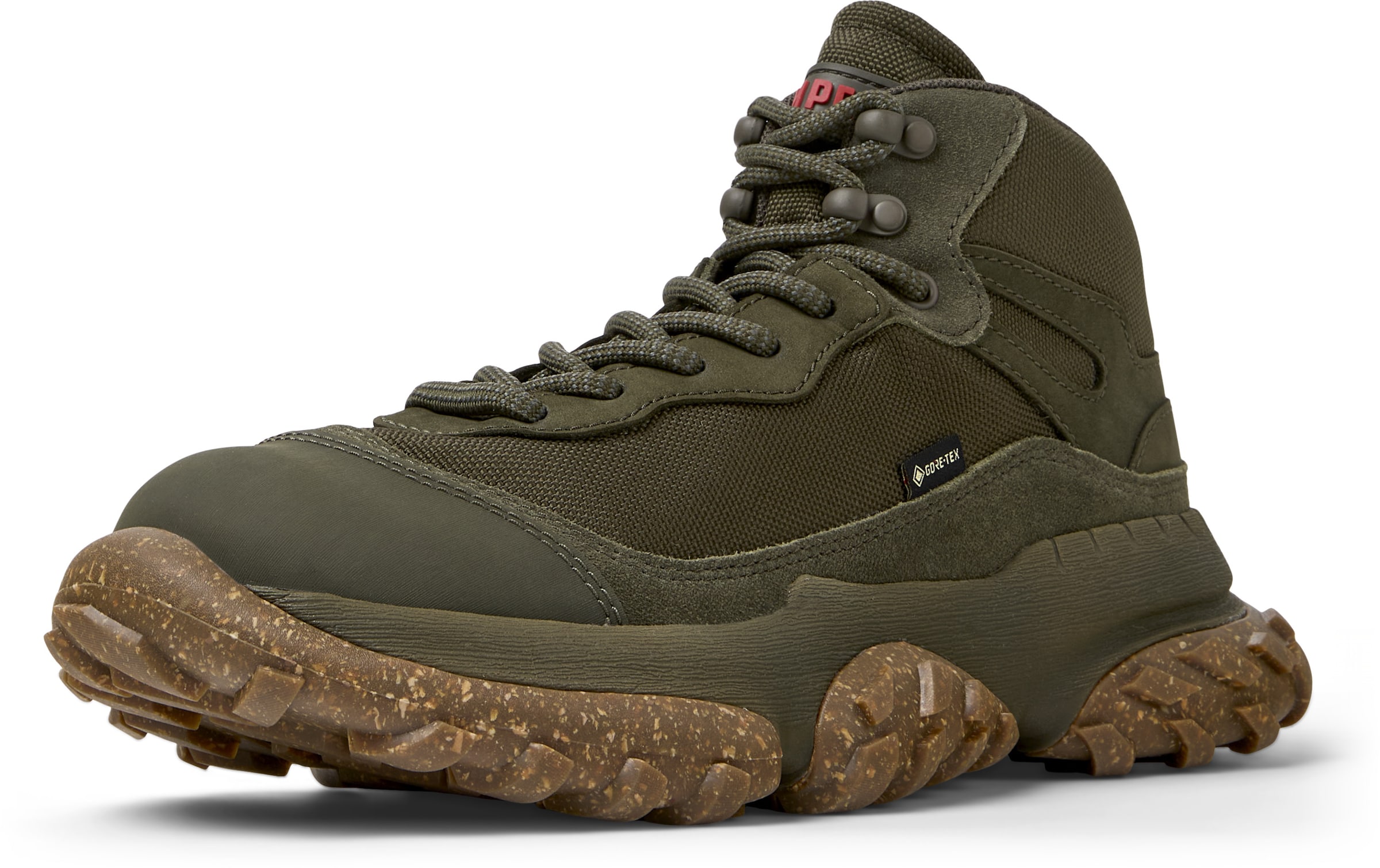 Boots stringati 'Karst Trek' di CAMPER in verde: frontale