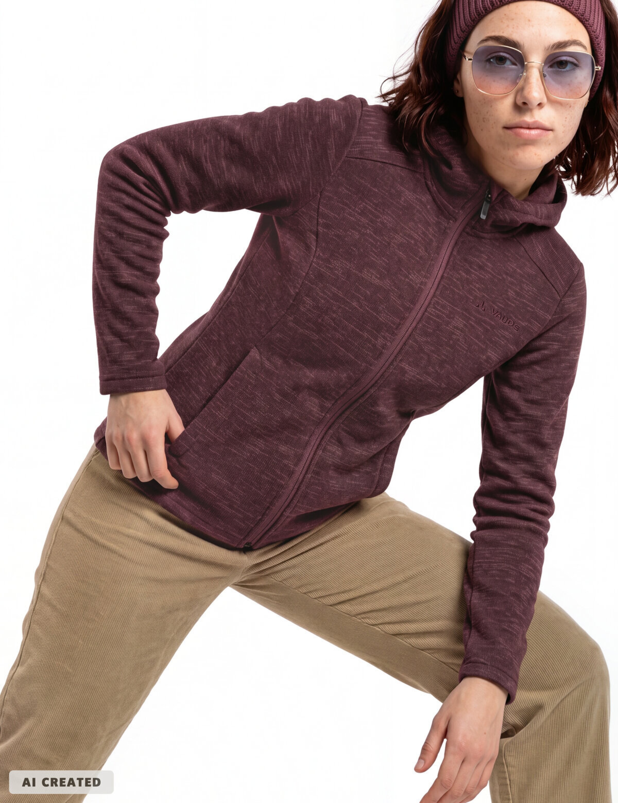 VAUDE Functionele fleece jas in Rood