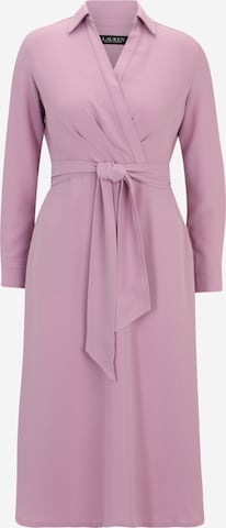 Abito camicia di Lauren Ralph Lauren Petite in rosa: frontale