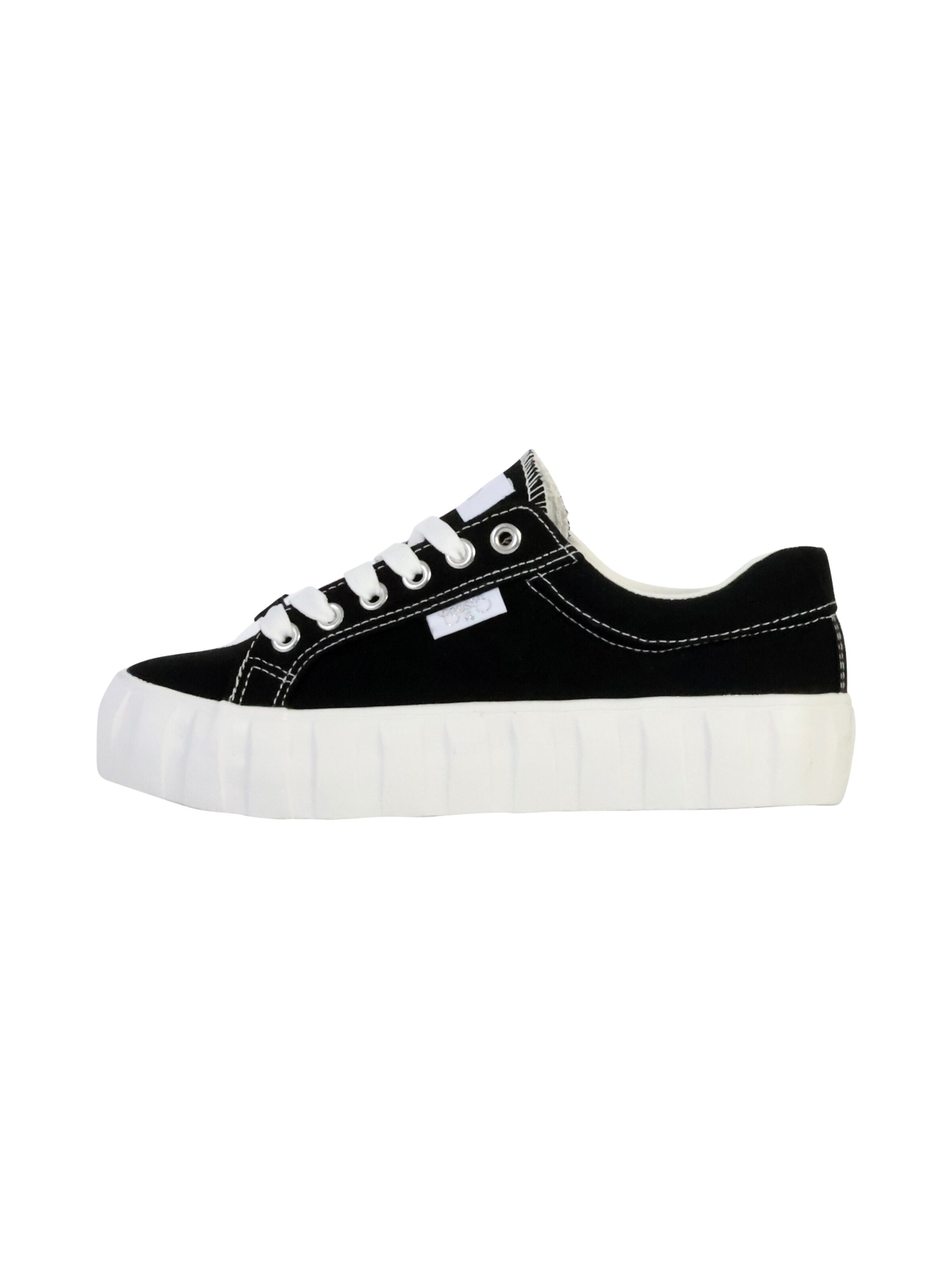 Le Temps Des Cerises - Calzado deportivo con cordones en negro: frente