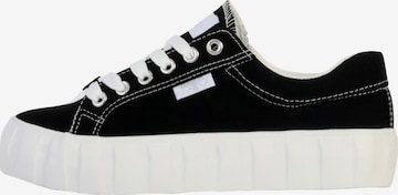 Le Temps Des Cerises - Calzado deportivo con cordones en negro: frente