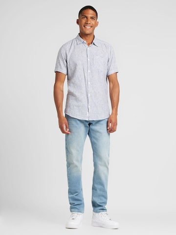 QS Slim fit Overhemd in Blauw