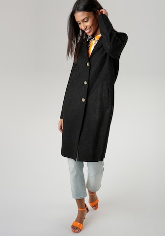 Aniston SELECTED Between-Seasons Coat in Black: front