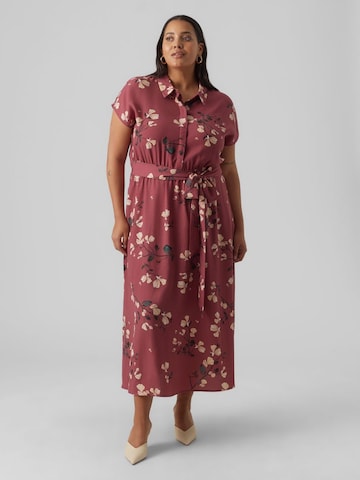 Vero Moda Curve Shirt dress in Red: front