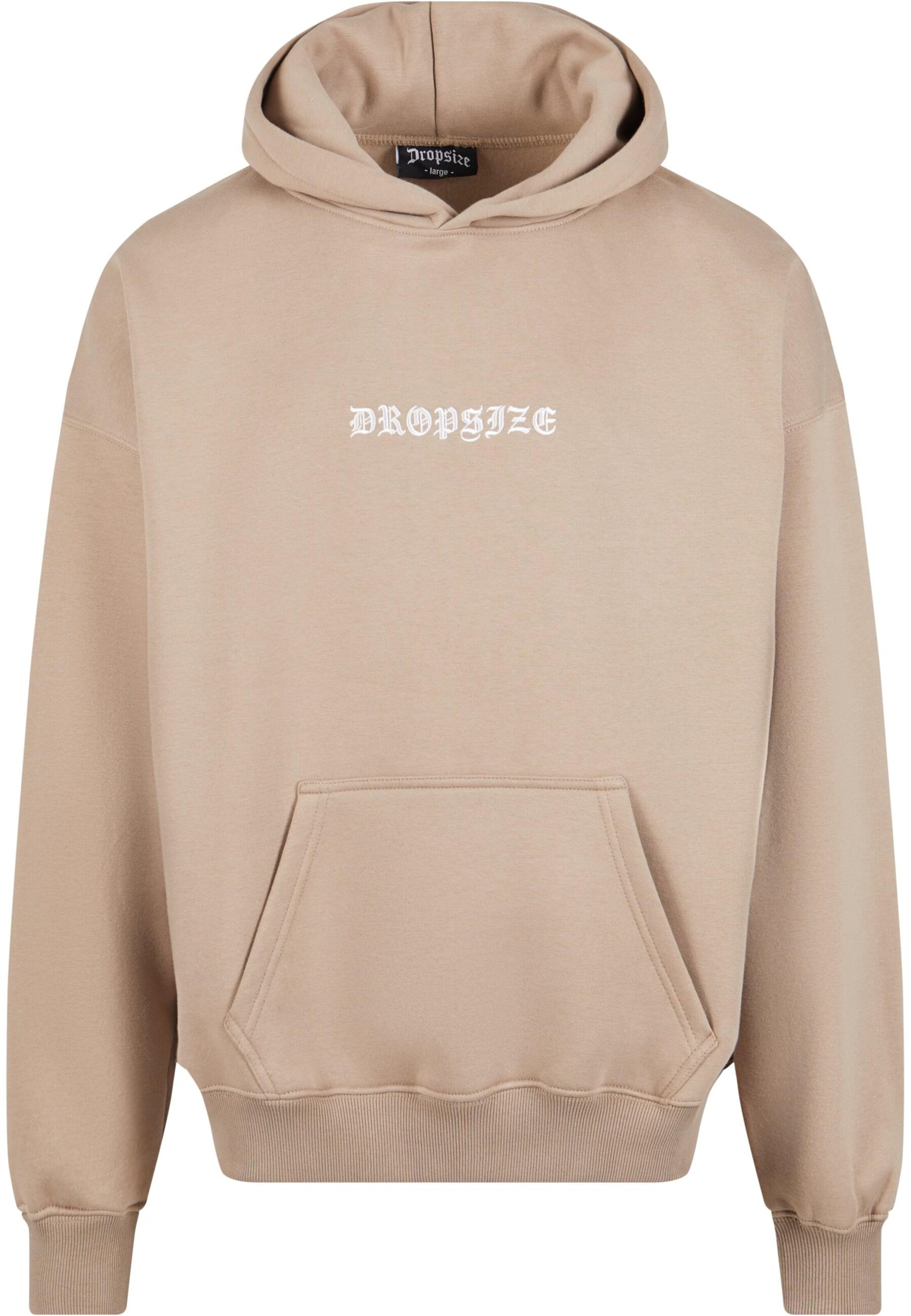 Dropsize Sweatshirt 'Crime' in Beige: Vorderseite