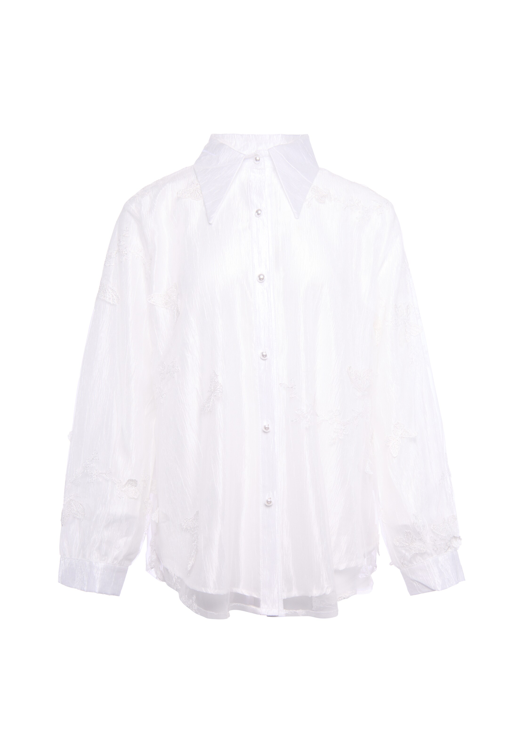 usha WHITE LABEL Blouse in White: front