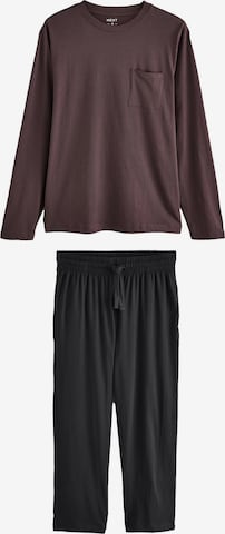 Next Pitkä pyjama värissä ruskea: etupuoli