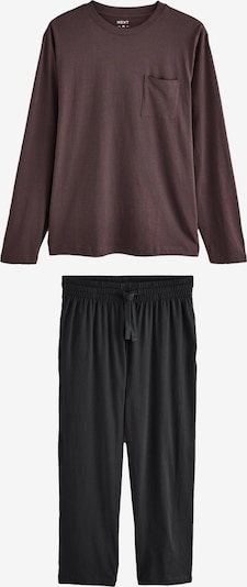 Ilga pižama iš Next, spalva – šokolado spalva / juoda, Prekių apžvalga