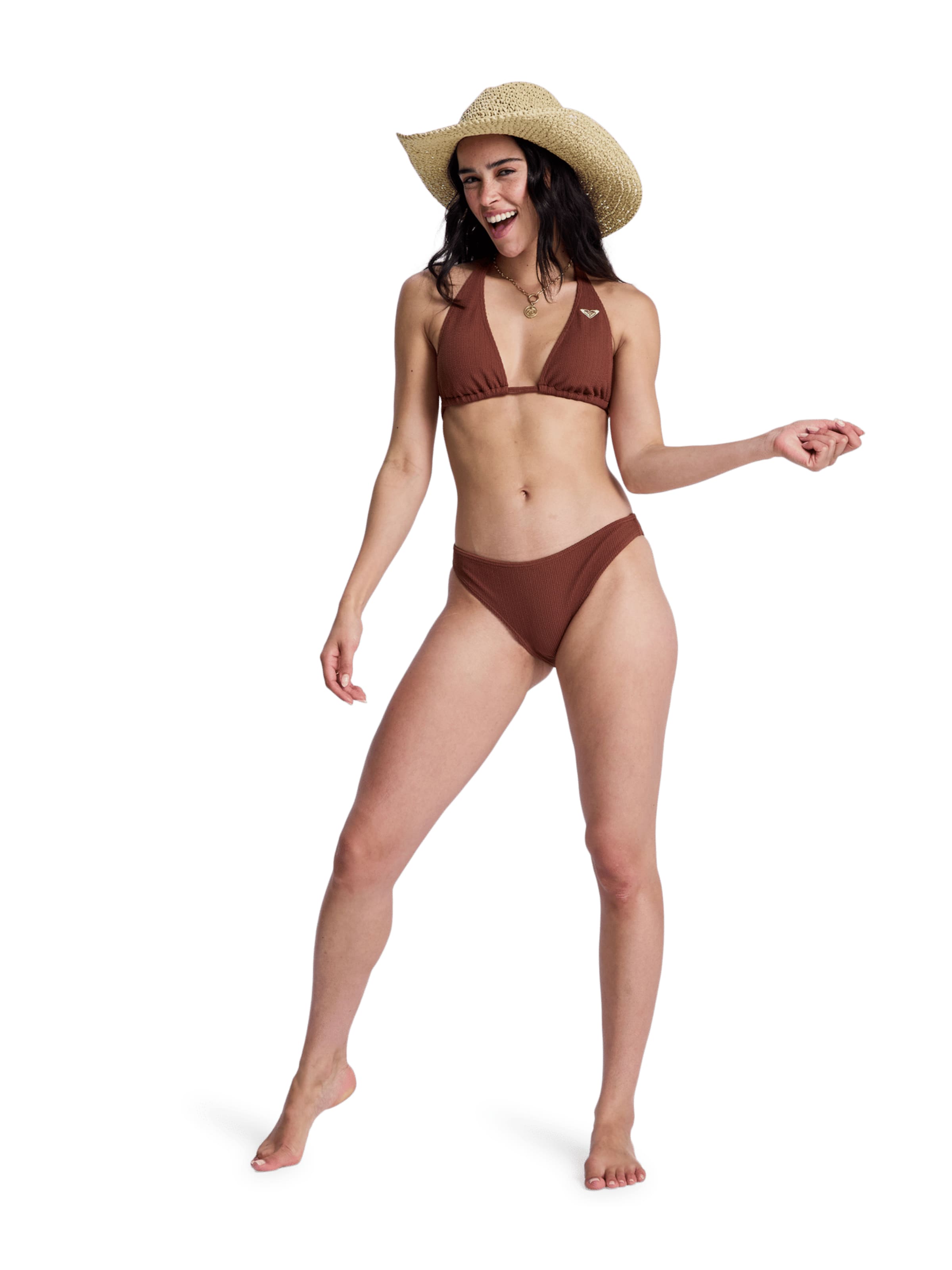 ROXY Triangel Bikinitop 'Sunshine Tiki Tri' in Braun