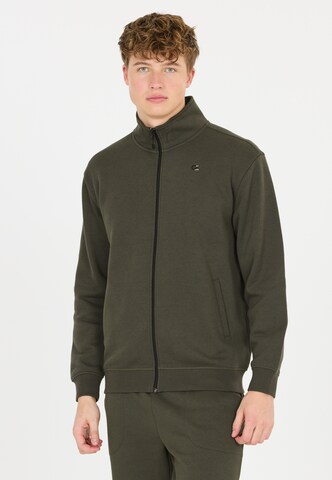 Cruz Sweatjacke 'Pitt' in Grün: Vorderseite