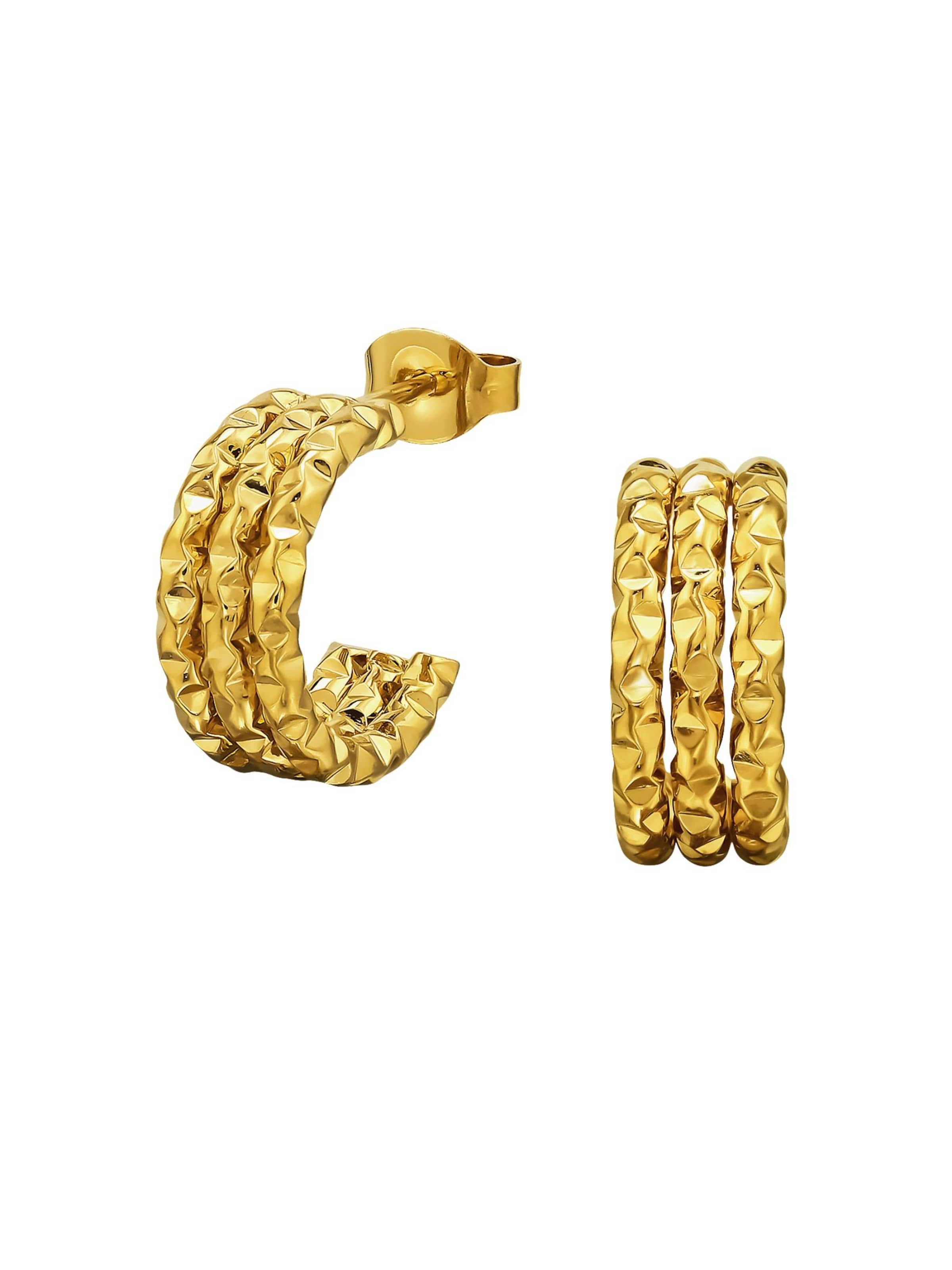 Maxte Earrings in Gold: front