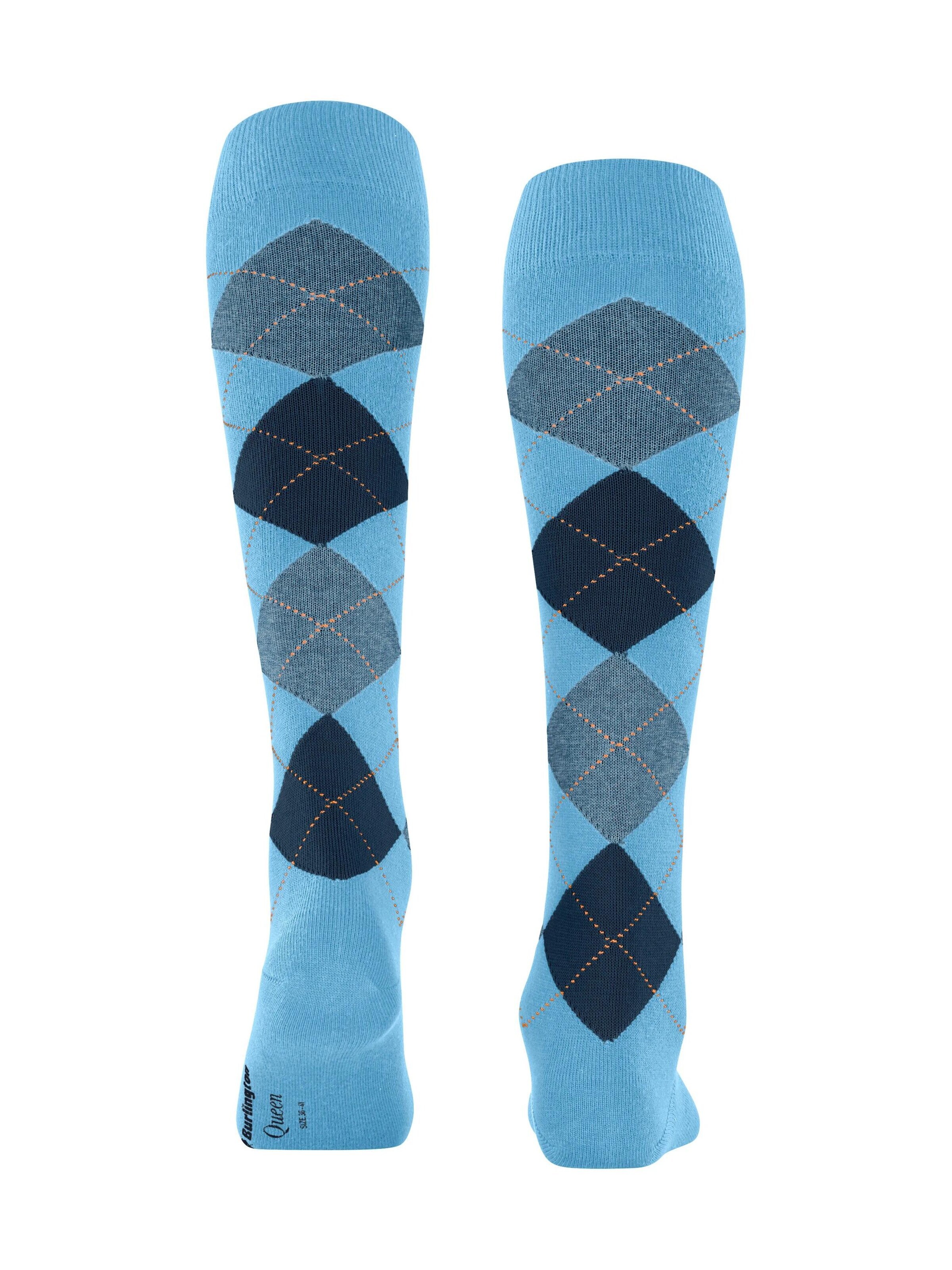 BURLINGTON Over the Knee Socks 'Queen' in Blue
