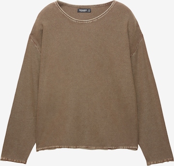 Pull&Bear Sveter - Hnedá: predná strana