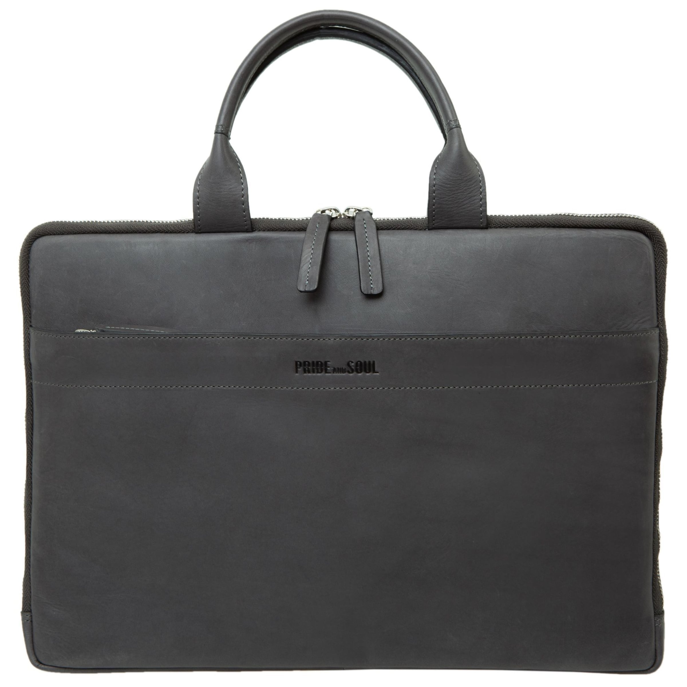 Pride and Soul Document bag 'Rate' in Grey: front