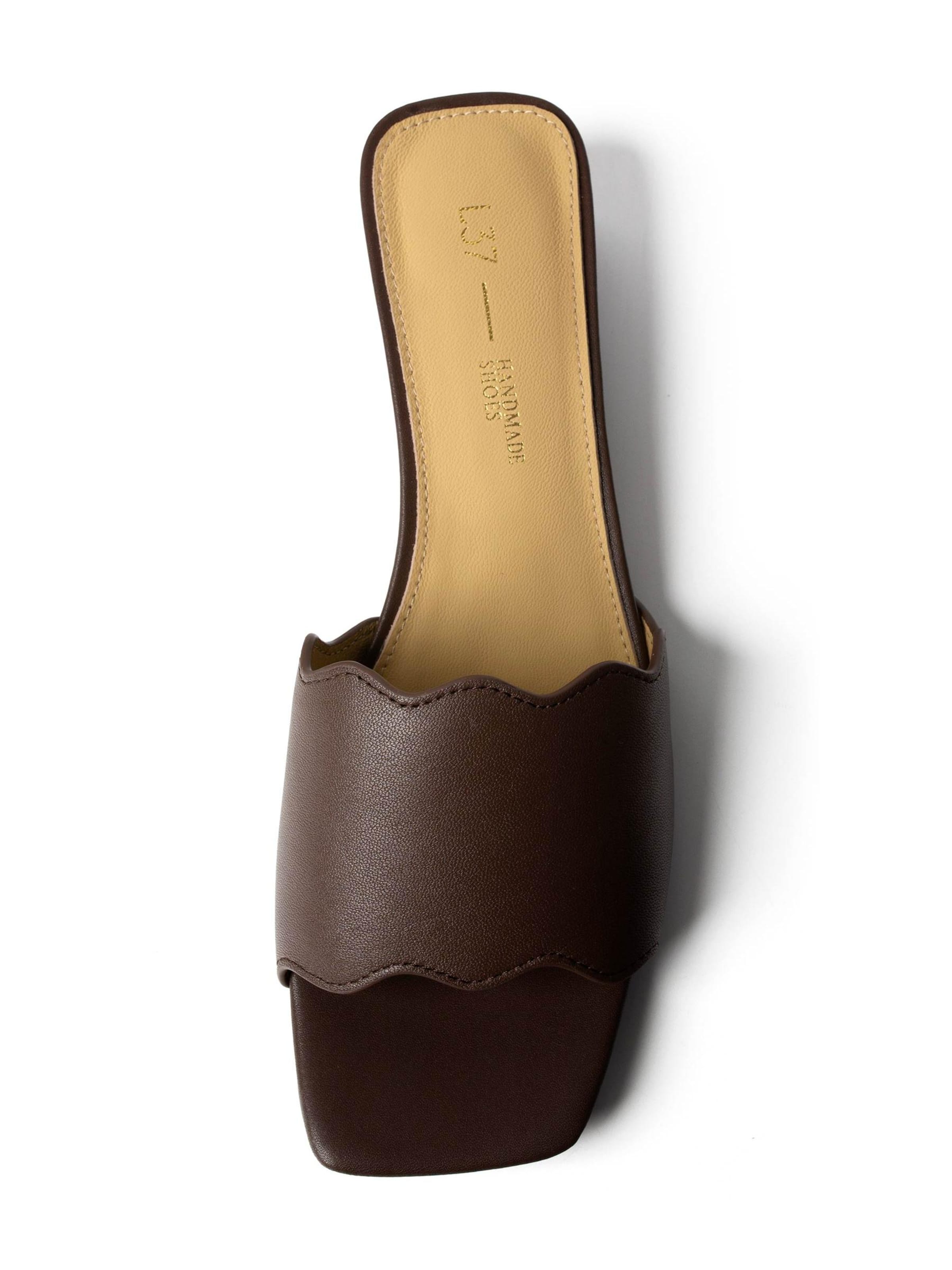 Mule 'ALWAYS IN BLOOM' L37 HANDMADE SHOES en marron