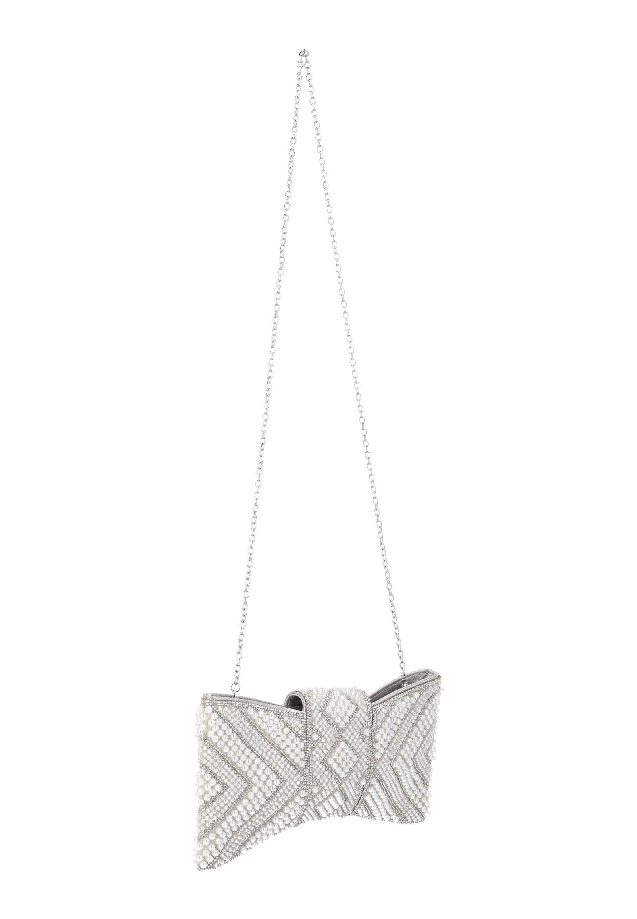 faina Clutch in Silber