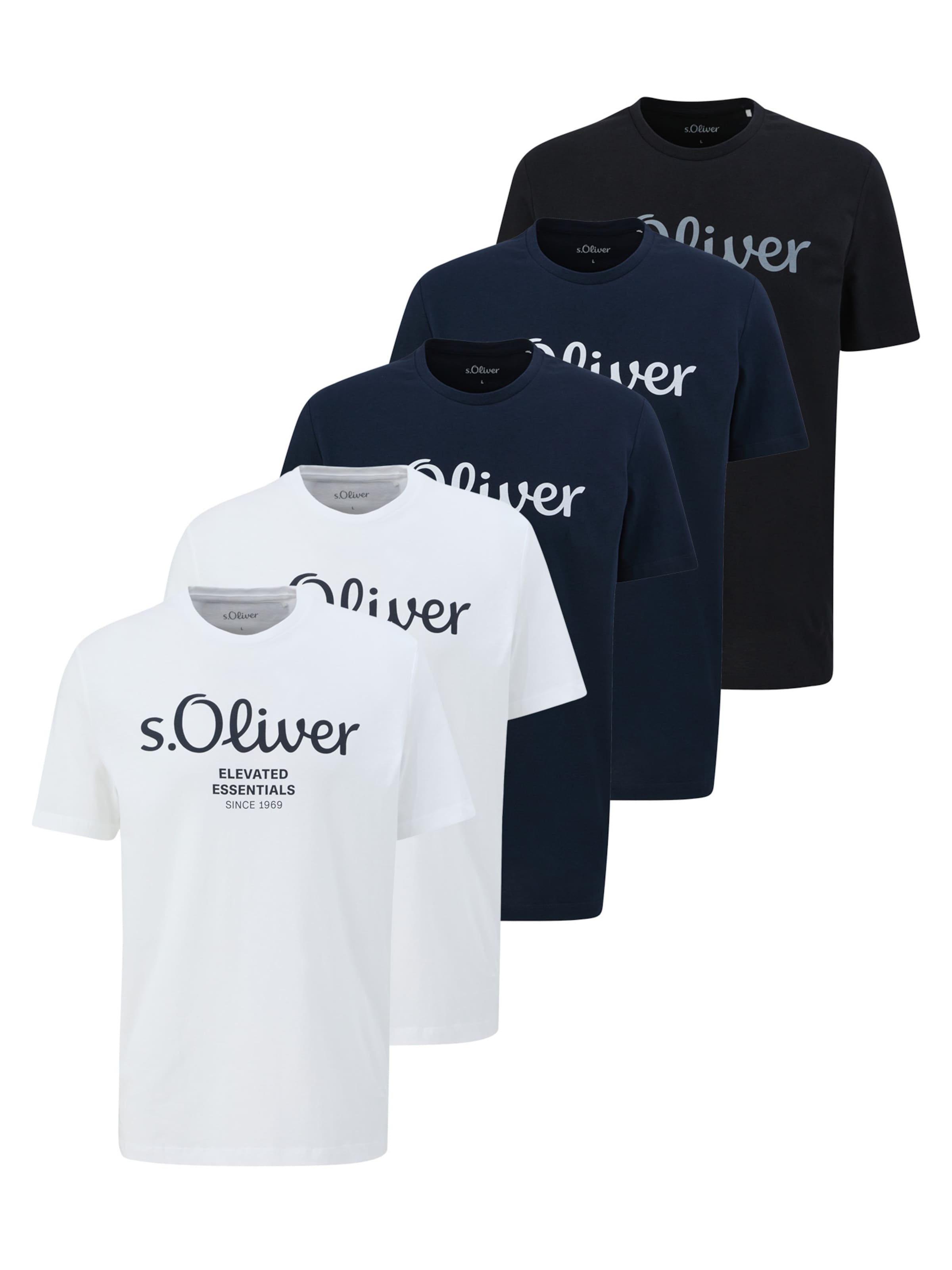 s.Oliver Shirt 'Basic' in Weiß: Vorderseite