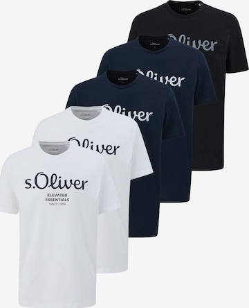 s.Oliver Shirt 'Basic' in Weiß: Vorderseite