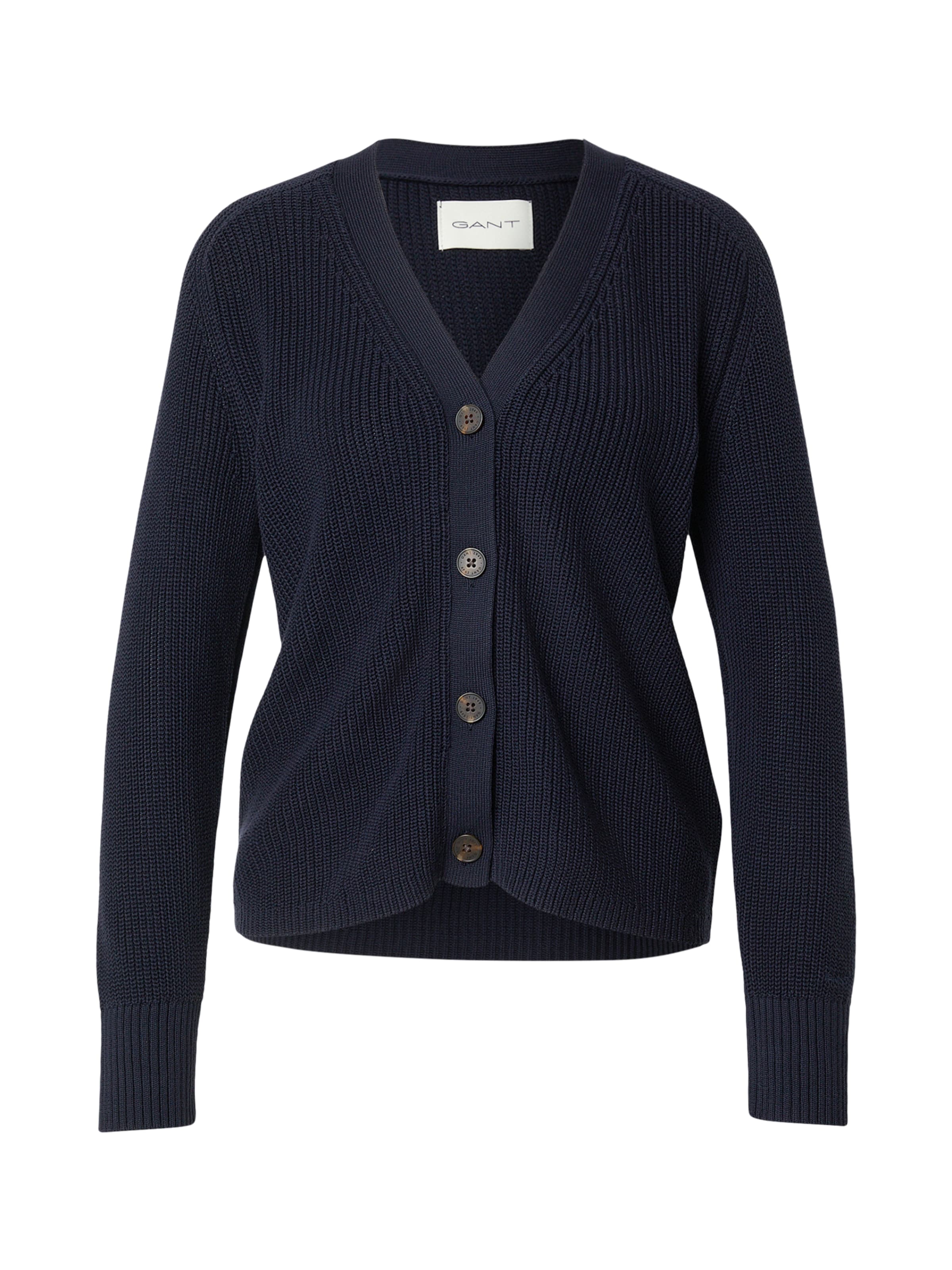 Geacă tricotată de la GANT pe albastru: față