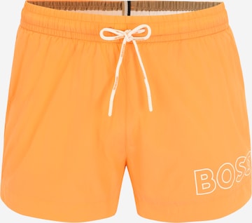 BOSS Black Board Shorts 'Mooneye' in Orange: front