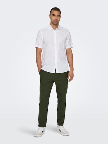 Only & Sons Regular Trousers 'Linus' in Green