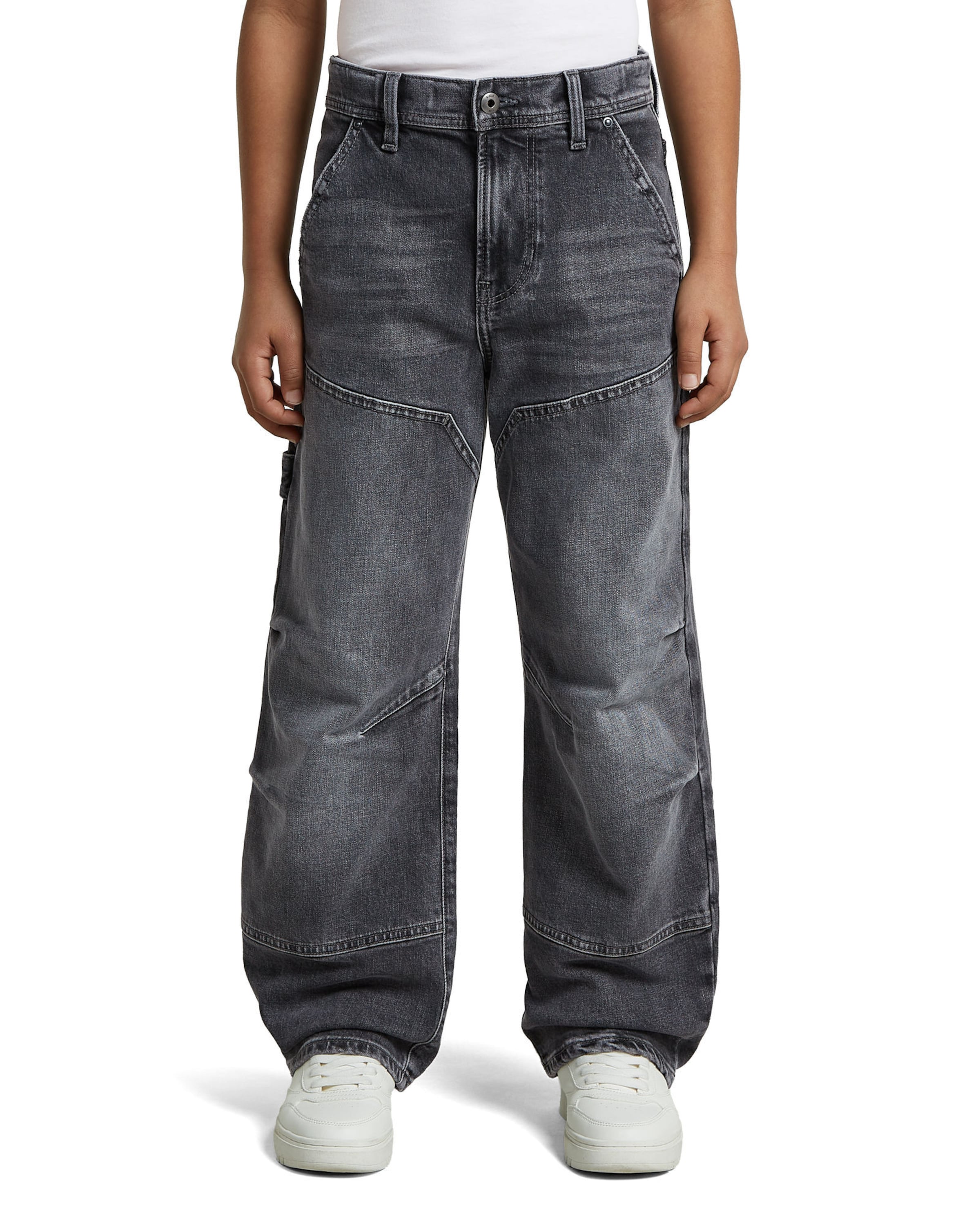 G-STAR Loosefit Jeans 'Boys Carpenter Loose Jeans' in Grijs: voorkant