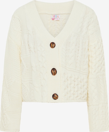 IZIA Knit Cardigan 'Gaya' in White: front